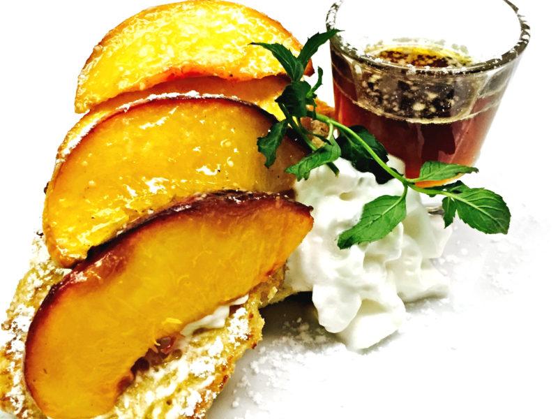 Brioche French Toast w/ Sauteed Peaches